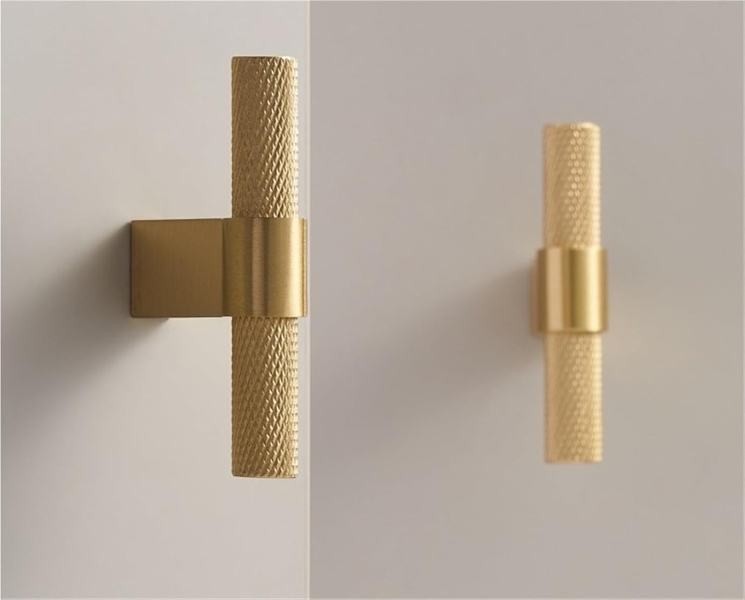 Solid Brass Knurling Patterned Cabinet T-bar Extended Length 40 Inches Kitchen BPull 1Pcs(CH080-BB-T60)