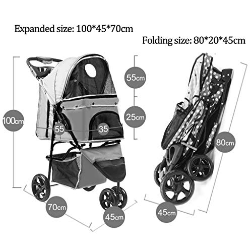 LTLJX Hundewagen Regenschutz, Universal Regenschutz Hundebuggy Regenschutz Haustier Buggy Regenverdeck Waschbar Tragbare,F