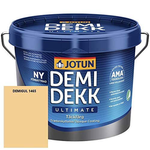 JOTUN DEMIDEKK ULTIMATE Täckfärg Holz-Farbe | Wetterschutz-Farbe | Holzschutz-Farbe | Absolute Premium-Qualität |3 Liter DEMIGUL 1465