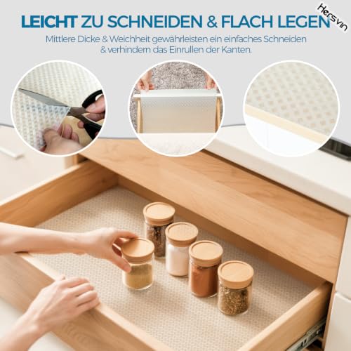 Hersvin Schubladenmatte 30cmx500cm Schrankpapier Schubladeneinlage Eva Wasserfest Nicht Klebende Unterlage Teppich für Küchenschränke… – Ansicht 5