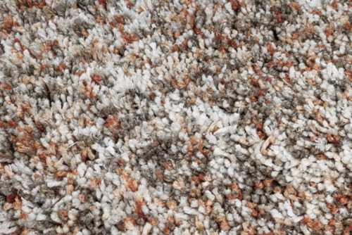 Image of FIASCO Tie Dye Shaggy Carpet Bedside Runner | 2 Inch Pile Height Back in Canvas for Bedroom, Kids Room, Guest Room Microfiber Soft Plush Fluffy Shaggy Carpet | 1.5x4 Feet Orange Ivory Mix
