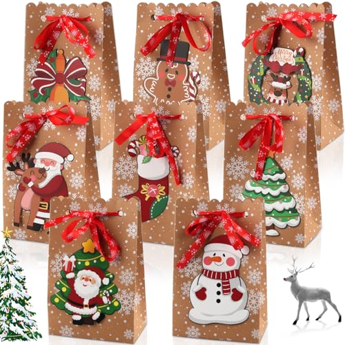 JOYIN 8er Set Weihnachts-Aufziehspielzeug - Santa, Schneemann & Mehr