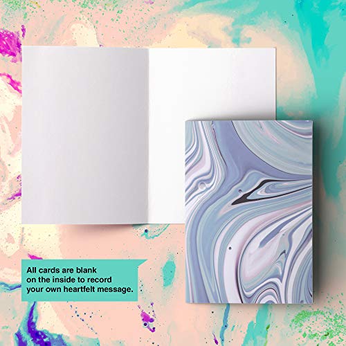 Dessie 30 Abstract Blank Cards and Envelopes - 30 Different 4x6 Inch Blank Note Cards w/Colorful Envelopes & Gold Seals. Assorted Greeting Cards For All Occasions. - Thumbnail 7