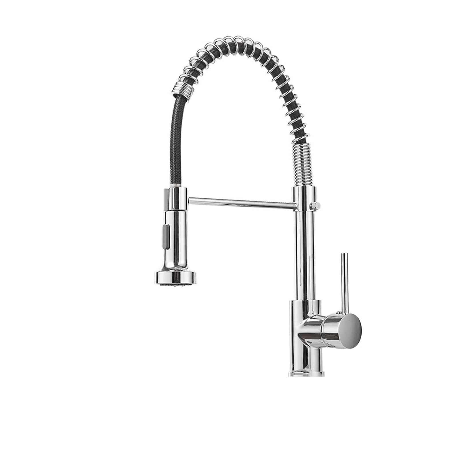 Robinet de cuisine à ressort avec douchette extractible pour un lavage ultra précis