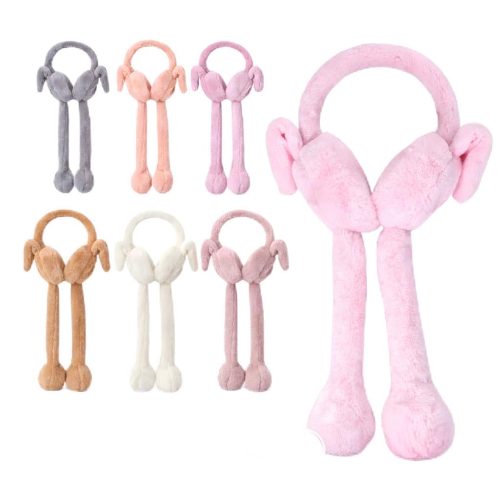 Bunny Ear Muffs, Winter Ear Warmers, Soft Fluffy Plush Ear Cover, Cute Warm Ear Muffs, Random Colour, Pack of 1-picture-52