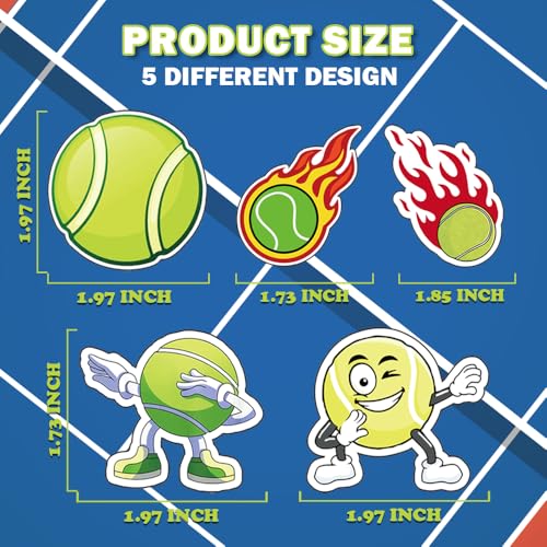 Calcomanías de pelota de tenis para decorar planificadores y computadoras 4