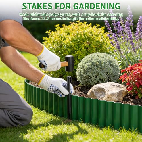 SHAOKAOLU Landscape Edging 59FT, 6" Tall Plastic Landscape Border with 16 Extra-Long 11.6" Stakes, Flexible Flower Bed Edging for Landscaping, Lawn, Yard, Tree Rings, UV-Resistant by SHAOKAOLU - Image 9