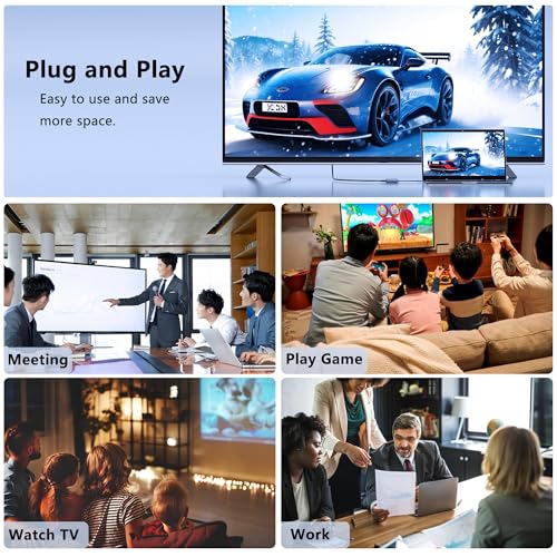 Image of USB C to Dual HDMI Adapter, Docking Station Dual Monitor, Type C to HDMI Splitter for 2 Monitors, Supports 4K@60Hz and Dual 4K@30Hz. (MacOS only Supports SST Mode) for Laptop HP Dell Surface
