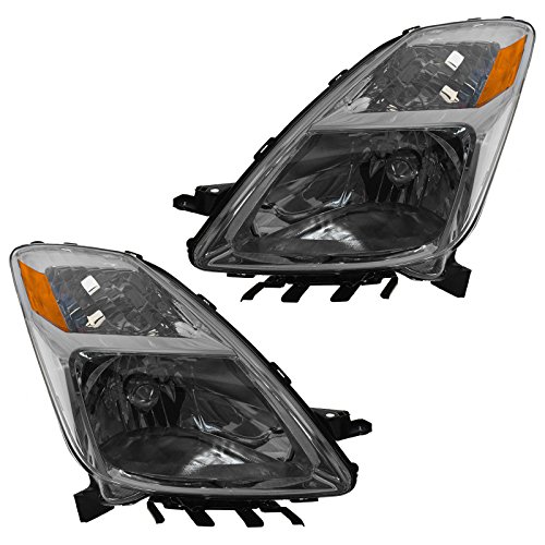 Image of TRQ Headlight Assembly Set TO2502159 TO2503159 Compatible with 2004-2006 Toyota Prius