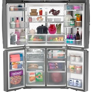 GE PAD28BYTFS 36 Inch Freestanding 4-Door French Door Smart Refrigerator with 28 cu. ft.