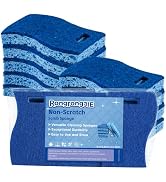 Antibacterial Microfiber Dual Action Scrubbing Sponge, Pack Of 5 AUERVO Kitchen Washing Up Cleaner Pads Scrubs Sponges Wash Pad Cloth Non-stick Pans...