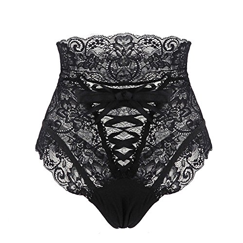 Strings Deshabille Dentelle Sexy Lingerie Taille Haute Culotte Shorties Chic Ventre Plat Amincissante Slips Nuisette Bandage pour Femmes Lingerie Sexy Sexy en Dentelle d'imitation Nue Cover
