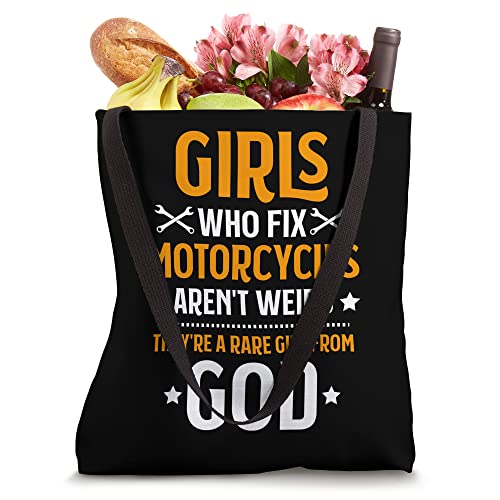 Bolso tipo tote para mujeres con diseño de 'Girls Who Fix Motorcycles' miniatura 4