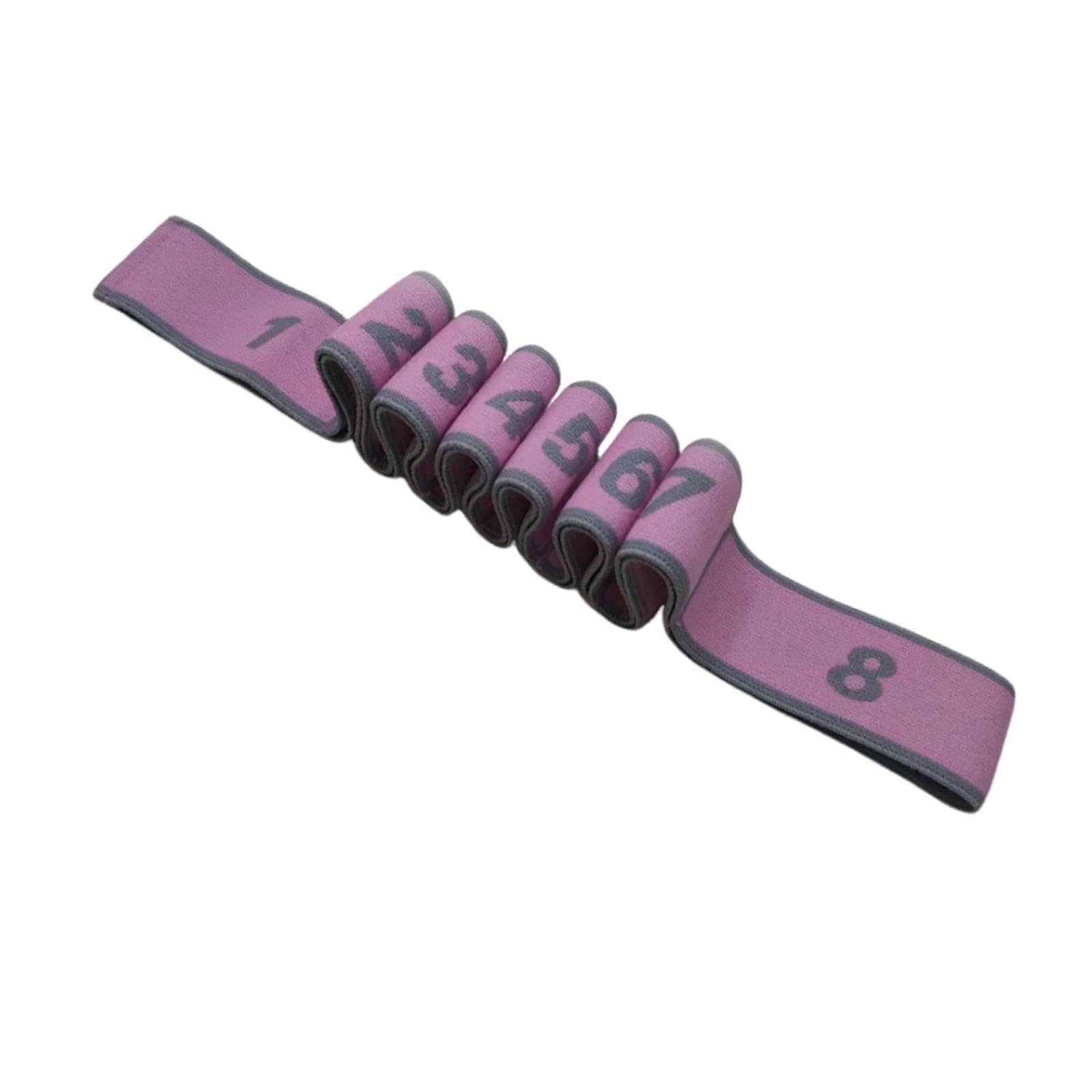 Yoga Strap Flexible Non Elastic Stretching Strap for Sports Dance Gymnastics 4cmx80cm Gray and Pink-image-10