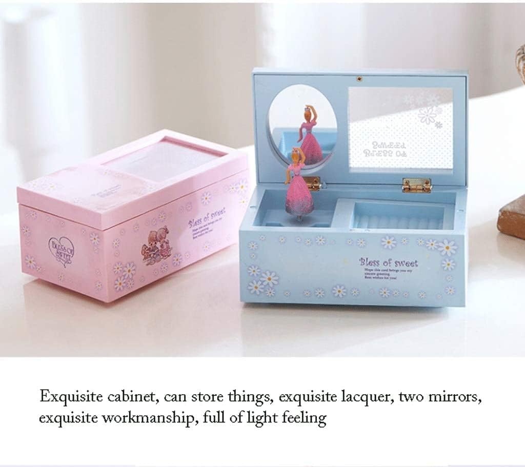 Music Box Sweet Musical Jewelry Box for Girls 8-12 Ballerina Clockwork Spinning Music Box Gift Gift for Lover (Color : B, Size : 17.5x10x16cm) (B 17.5x10x16cm)