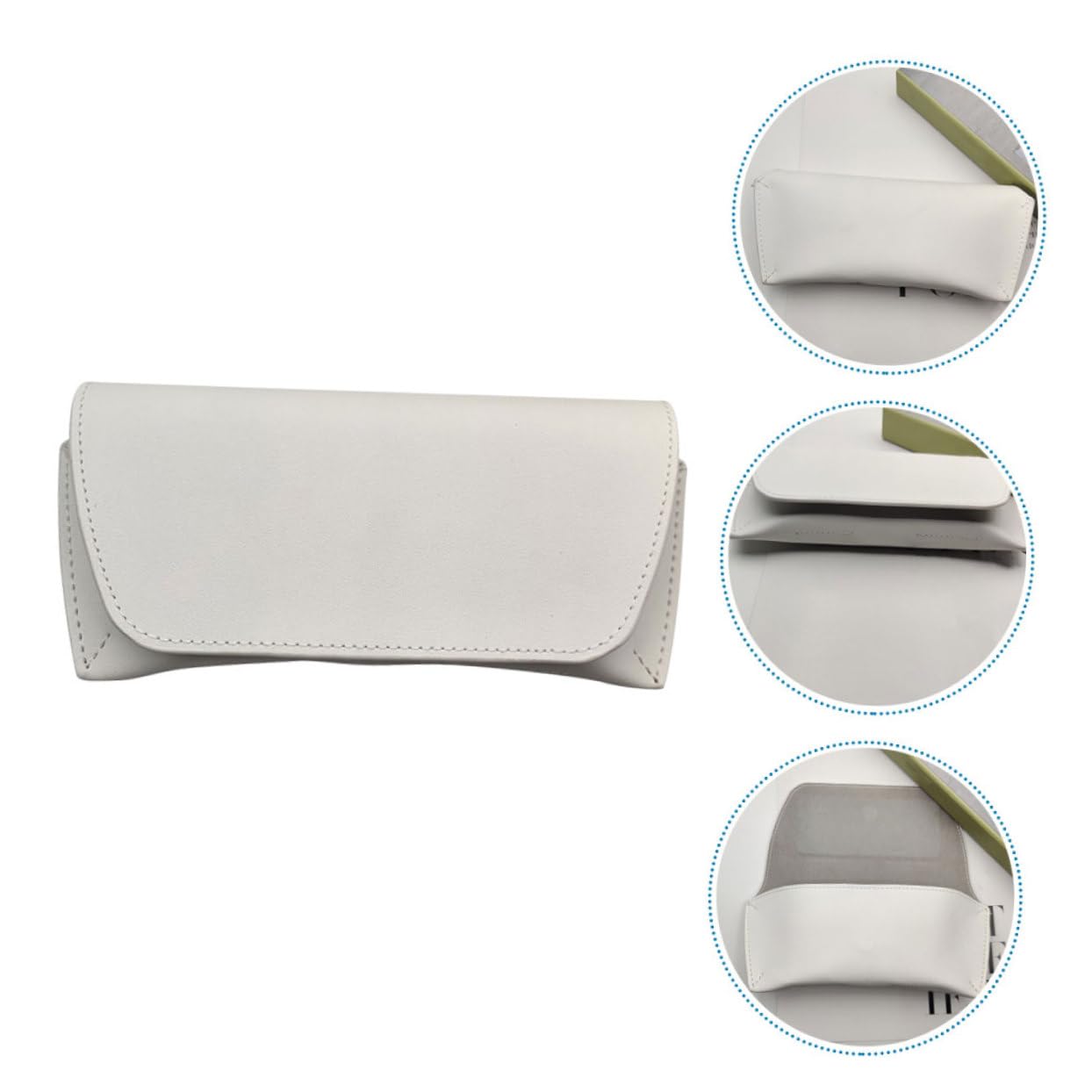 FOMIYES Brillenschutzhülle Tragbare Tasche Damen Sonnenbrillentasche Schmal Für Sonnenbrillen Brillen Lesebrillen Tasche Niedlich Pvc Weiß