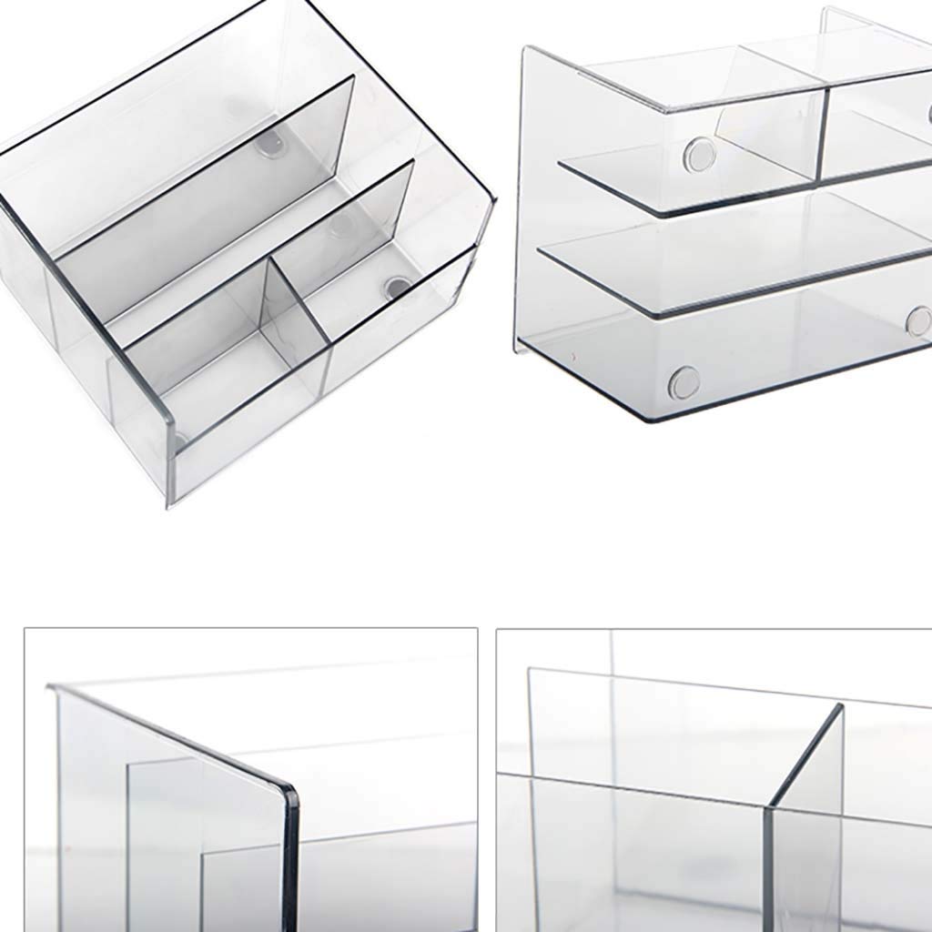 Scatola portaoggetti da scrivania Scatola portaoggetti Trasparente Forniture per Ufficio per la casa Multifunzione Scatola portaoggetti in plastica