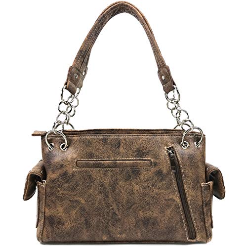 Bolso para mujer Justin West bordado con crin de caballo miniatura 4