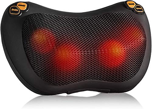 Masajeador Shiatsu para Hombro Espalda y Cervical Shiatsu Cojín de Masaje con Función de Calor Almohada de Masaje