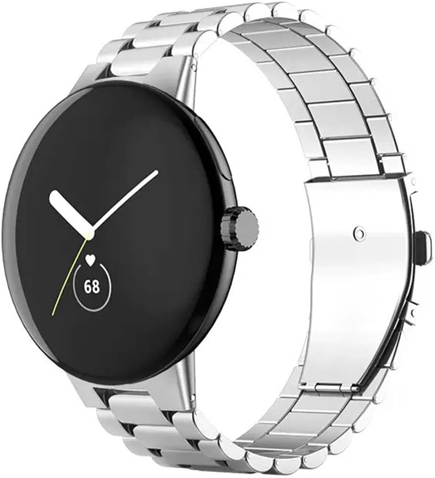 Titanium Watch Band Compatible for Pixel Watch 3 41mm Bands,Titanium Metal Strap with Secure Buckle for Pixel Watch 2 1 41mm Accessory Replacement for Men Women