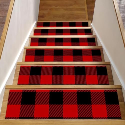 Tapis d'escalier antidérapants 76 x 20 cm avec bordure renforcée