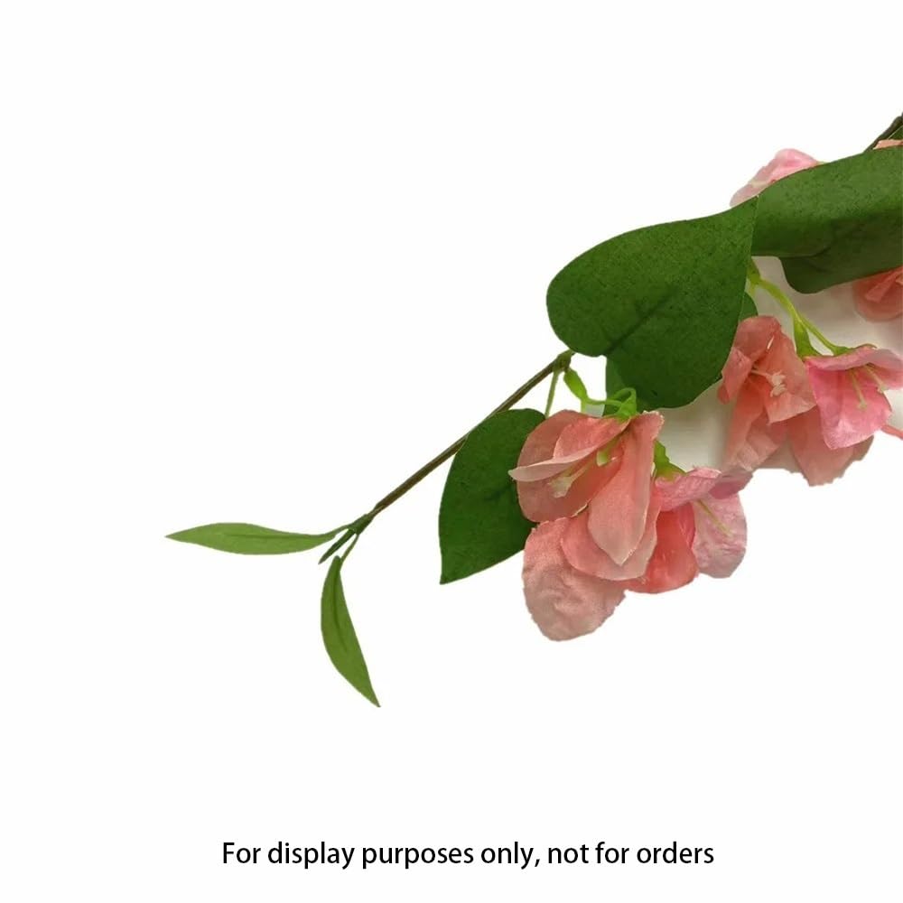 20 piezas de vid de flores de buganvilla trepadora Artificial, combo de flores falsas de 78cm, 24 cabezas de flores artificiales de otoño de seda largas(Deep Pink)