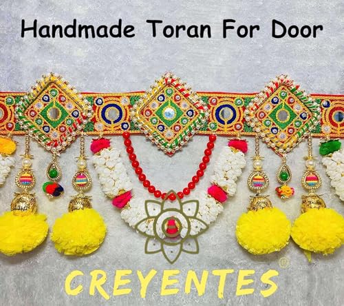 Image of Creyentes Torans for Entrance Main Door for Stylish Decoration Hangings Home Thoranam Traditional Bandarba (Mogra Toran)
