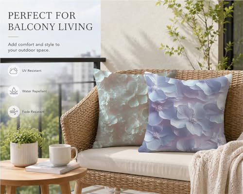 Housses de coussin extérieur 60x60 lin imperméable lot de 2 - 7