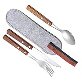 Photo Gallery mothnur posate inossidabile con grigia kit utensili portatile per picnic escursioni e Photo Gallery mothnur posate inossidabile con grigia kit utensili portatile per picnic escursioni e