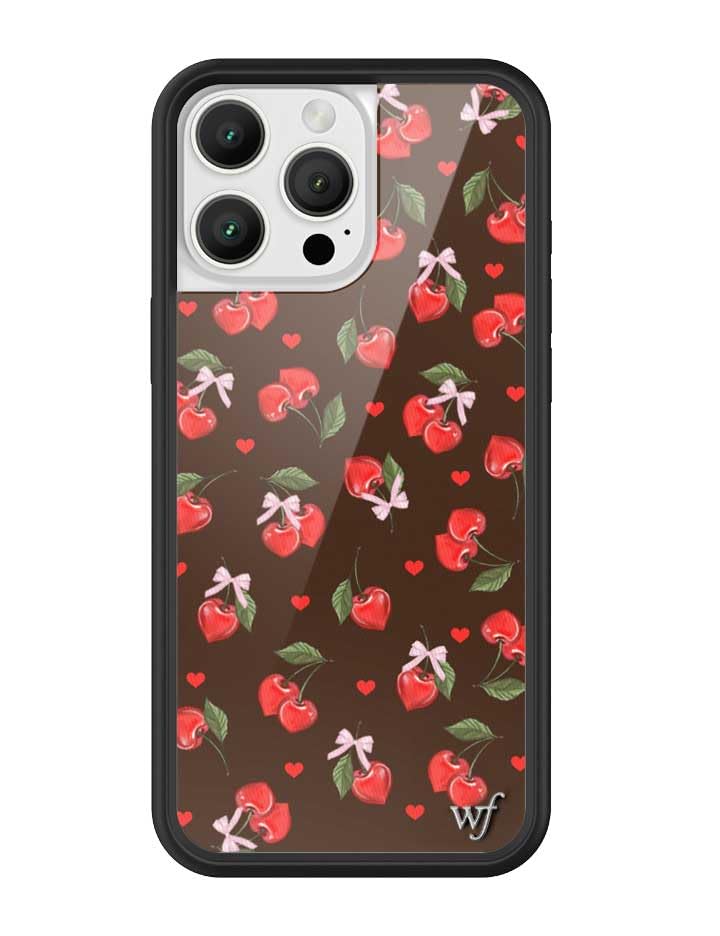 Image of Wildflower Cases - Compatible with iPhone 16 Pro Max | Protective Bumper, 6.5ft Drop Test Certified, Women Owned Small Business | Chocolate Cherries