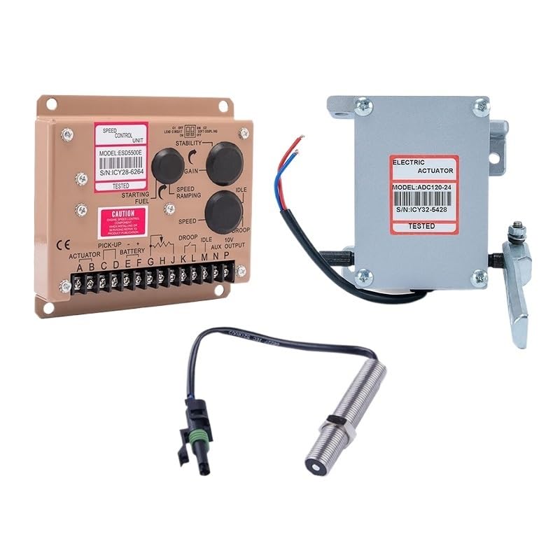 DWFSKZKV Actuator ADC120 Diesel Generator Governor 1 Set ADC120 Actuator 3034572 Pickup Sensor ESD5500E Speed Controller(24V)