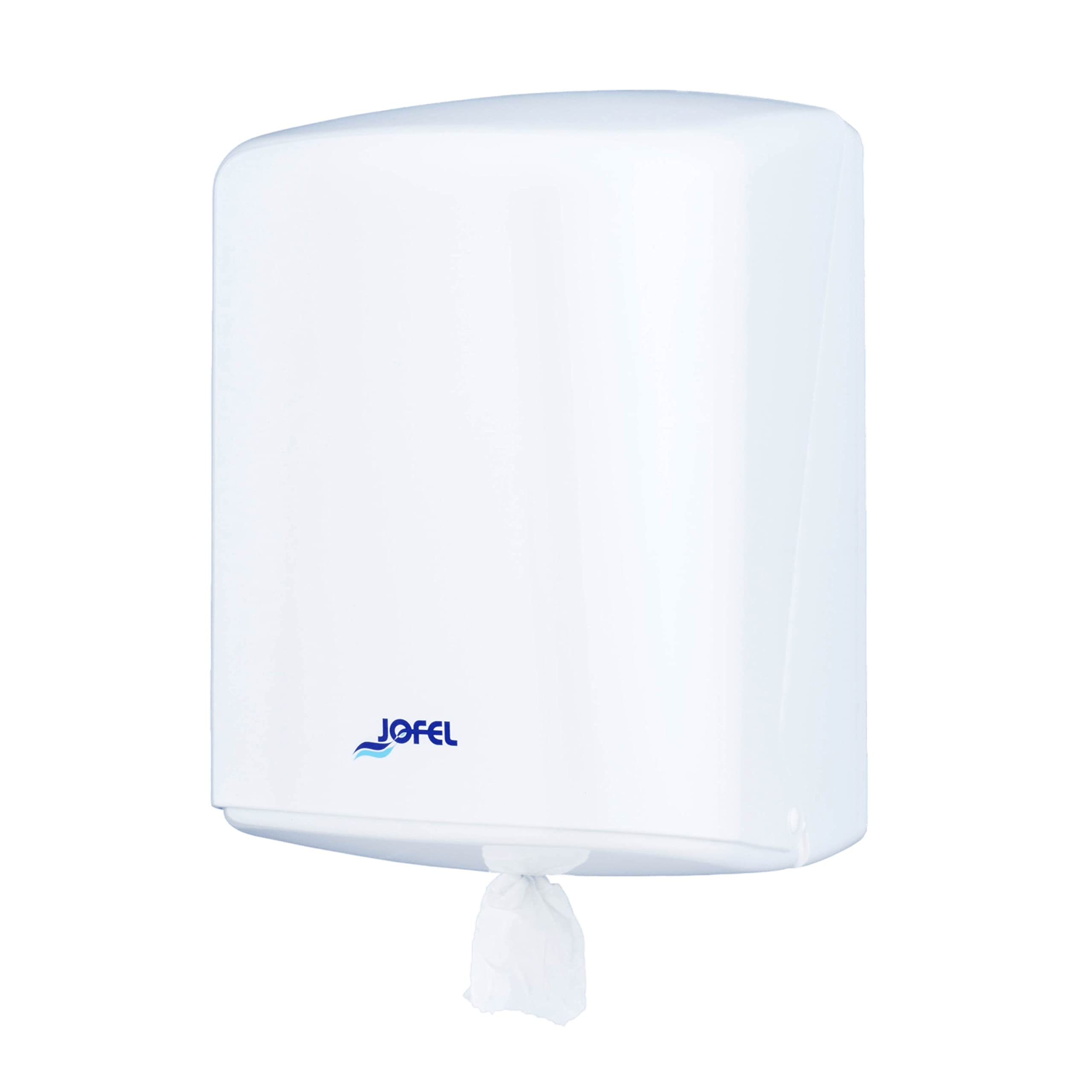 Jofel AG42000 Paper Towel Dispenser with Pre-Cut Mechanism, White