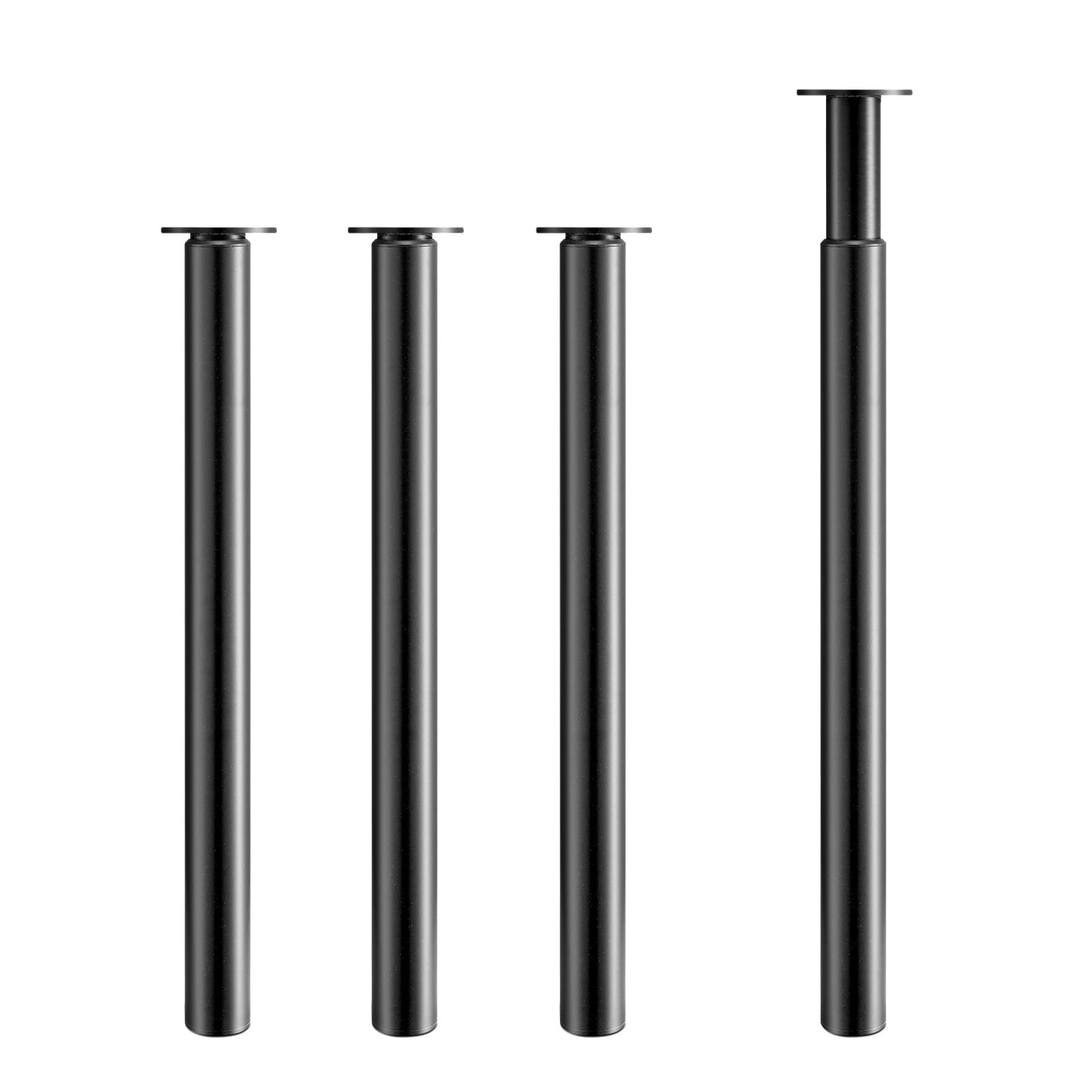 ARATERVIO Verstellbare Möbelbeine aus Edelstahl – Höhenverstellbare Tischbeine 710–1100 mm, Ø60 mm, rutschfeste Basis, Robuste und Langlebige Tischbeine für Küche