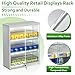 zyiesrsq Aluminum Alloy Retail Displays Rack, Store Display Shelves with Automatic Push Rod, Retail Display Case with Door Lock, Supermarket Cabinet Matchbook Divider Display Case (3 Tier 6 Columns)