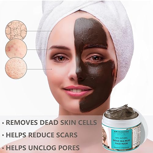 100% Pure Dead Sea Mud Mask - 5 Minute Mask - No Ingredients Added - for Face & Skincare - Blackhead Remover - Anti-aging - Pore Minimizer