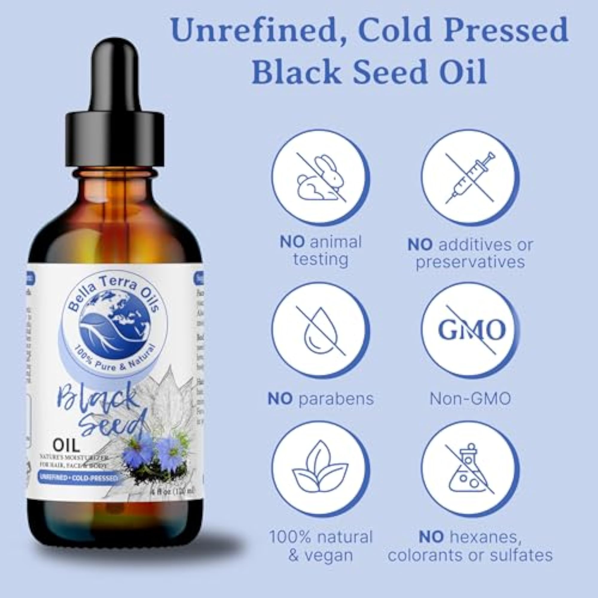 Black Seed Oil, Cold-Pressed, 4oz
