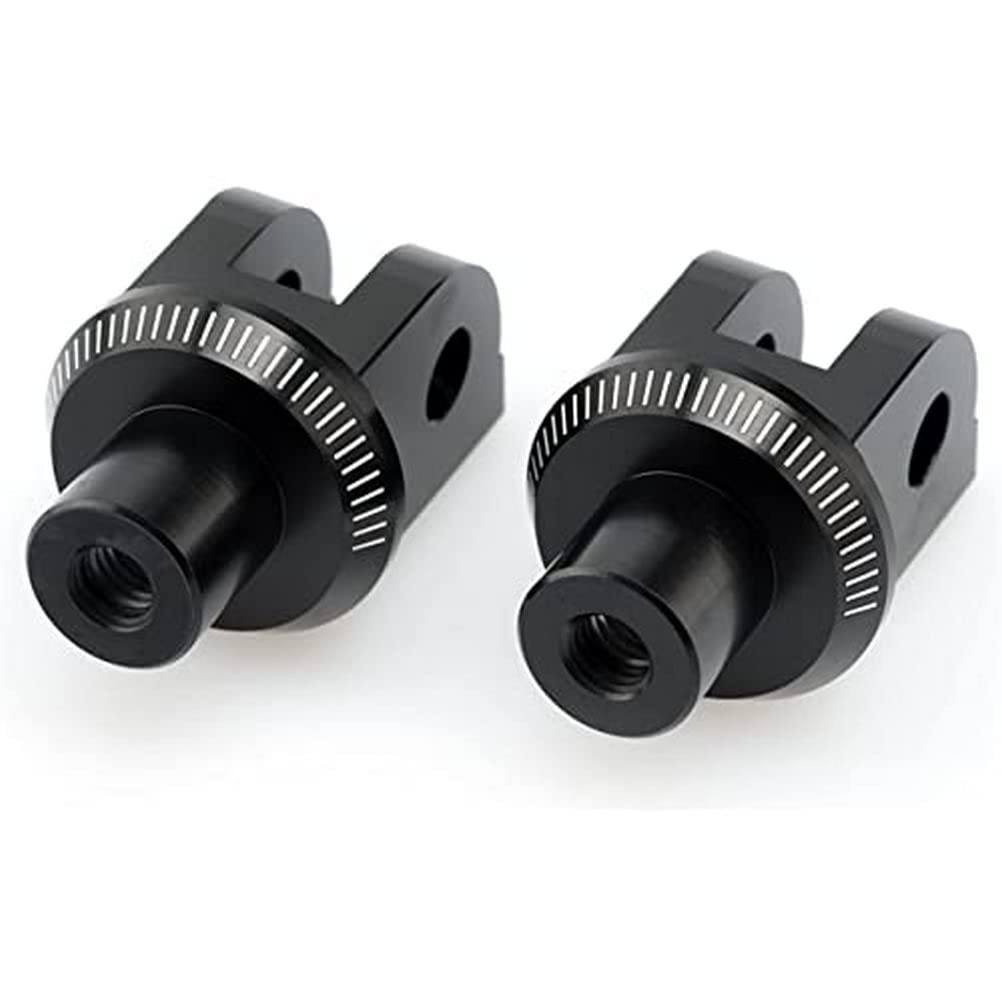 Puig 7248N Adapters Footpegs Rider for R1200 GS Adventure 06'-13'/ R1200 GS Adventure 14'-18', Black, Set of 2