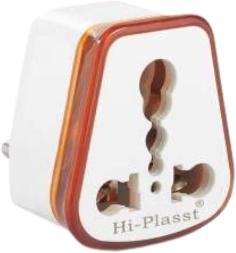 HI-PLASST 6a to 16a Converter Plug | 6 amp to 16 amps Converter Plugs Useful for 16a Extension Board with16 amp Socket and 16 Ampere Plug Top,for A/C,Refrigrator,etc,230 Volt AC.(Orange,10 Pieces)