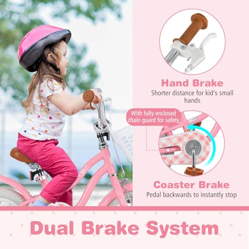 Image of BABY JOY Kids Bike, 12 14 16 18 20 Inch Boys Girls Bike w /Removable Basket