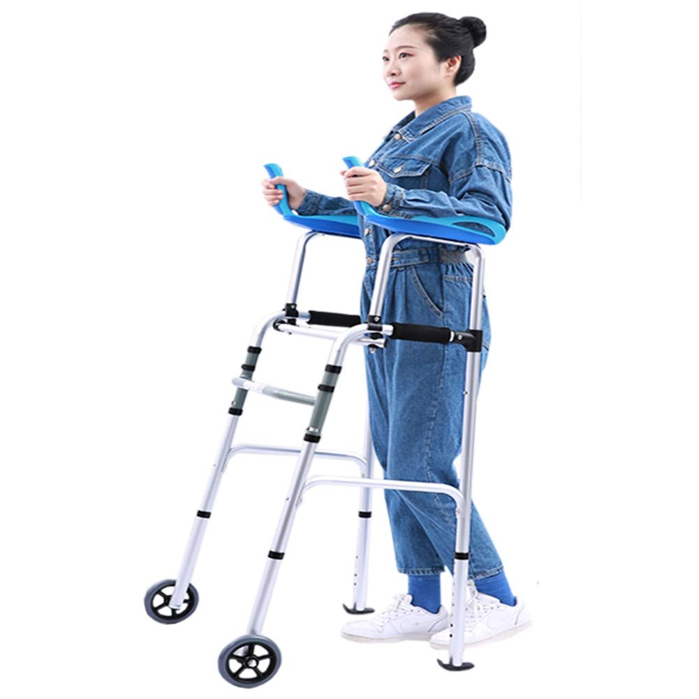 Buy YXX Compact Folding Tall Stand Upright Walker with Arm Support for