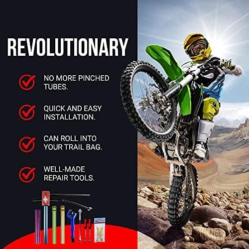 Baja No Pinch Ultimate Bundle, Compact Dirt Bike Tire Changing Tool - Quick Tire Mount Without Pinching Tubes - Tire Mounting Tools Includes The Ultimate Kit W/ 5 Bonus Items - For Motocross & More