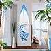 Yousoontic 2 Sets Surfboard Wall Mount Clear Acrylic Surf Board Racks Vertical Floating Surfboard Display Shelf Indoor Wall Decor for Shortboards Fish Boards Funboards, Holds 50 Lbs (Smooth Base)
