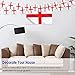 AhfuLife England Flag St Georges Flag 3 x 5 Ft, Large English Flags for Outside - Double Side with Brass Eyelets for Olympic Party Decorations, Bar Garden Street Decoration Indoor Outdoor
