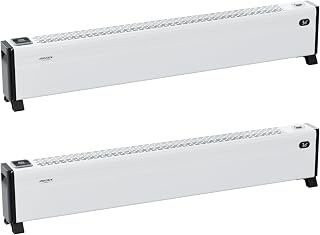 ROVSUN 48'' Electric Baseboard Heater with Easy Knob Control, 1500W Convection Space Heater w/Adjustable Heating Modes, Overheat & Tip-Over Protection for Indoor Home Bedroom Office, 2 Pack