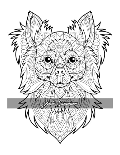 Amazing Dogs Coloring Book: Beautiful Dogs, Adorable Puppies, and Relaxing Designs for Adults and Teens - Image 32