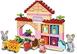 Hergestellt in Italien. Unico - Androni Konstruktionsspielzeug Plus Max Family M/Market, Mehrfarbig, 8939-0max