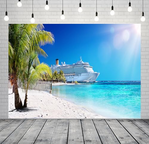Fournitures de fête de voyage déco grand format île tropicale et mer des Caraïbes