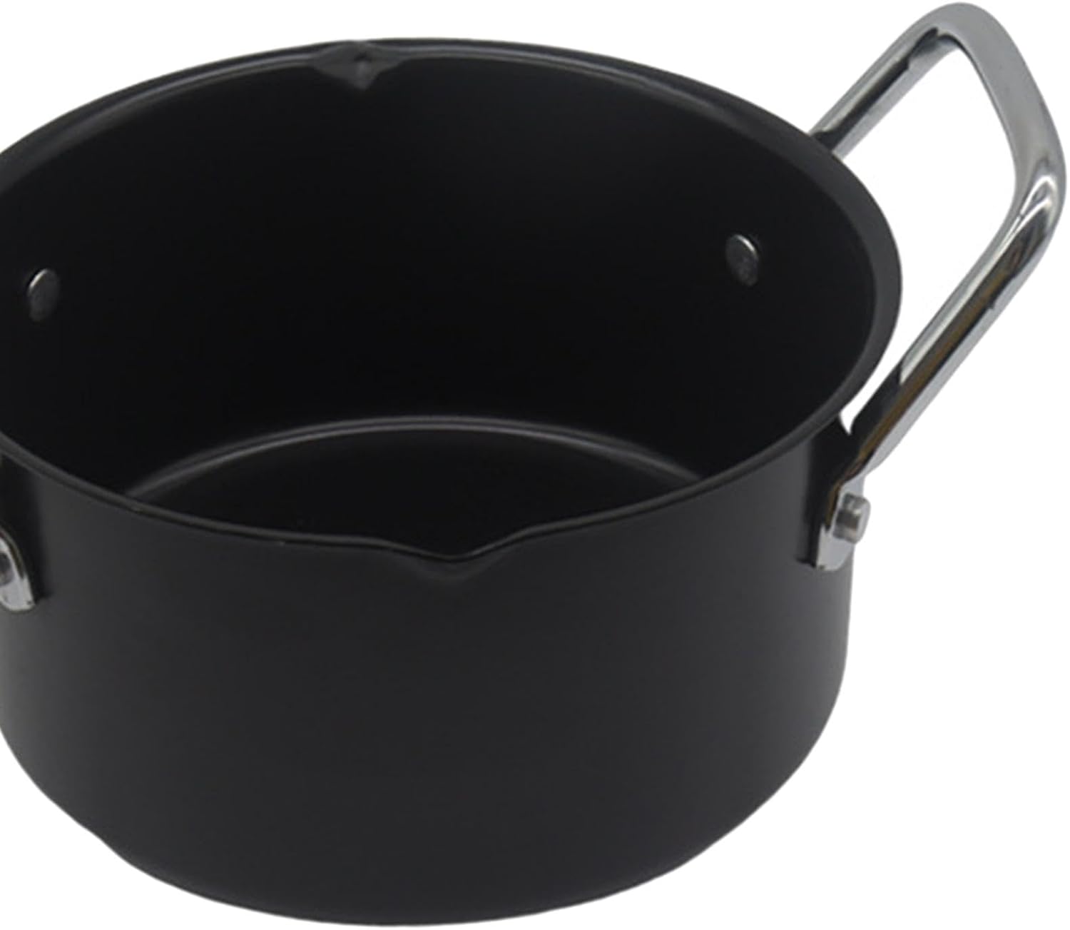 Milk Pan with Pouring Lip,Chocolate Melting Pot,Iron Cooking Pot Stir Fry Pan Portable Butter Warmer Pot Camping Pot Pot Nonstick Deep Frying Pan for