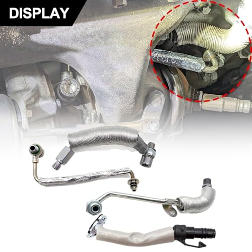 Image of SecosAutoparts 4Pcs Turbo Oil Return Drain & Oil Feed Pipe Kit Compatible with Buick Encore Compatible with Chevy Cruze Sonic Trax 2013-2019 1.4L L4# 55592600 25198546 25200947 55587854