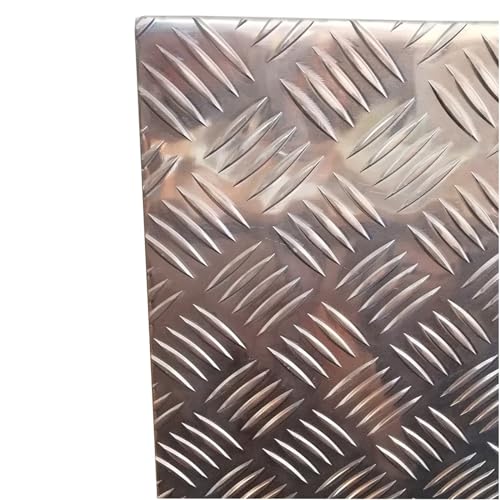 Aluminium Riffelblech QUINTETT 1000x1000mm 5/6,5mm stark große Auswahl Tränenblech Schachtabdeckung, Brunnenabdeckung, Lochabdeckung 100x100cm